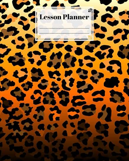 Lesson Planner with 121 Pages and Leopard Cover