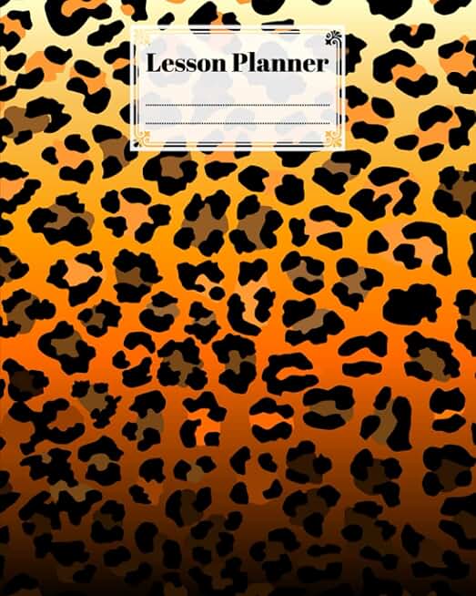 Lesson Planner with 121 Pages and Leopard Cover