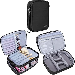 Travel Makeup Brush Case with Handle for Essentials