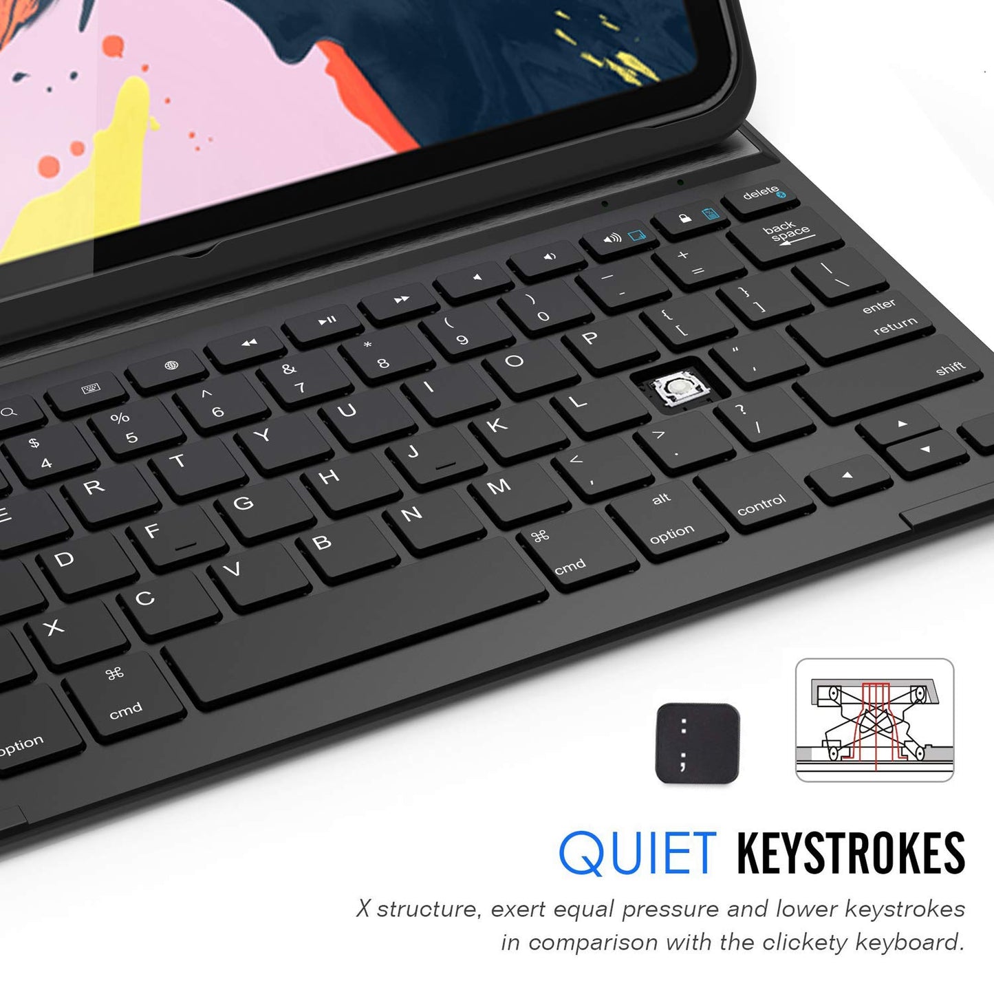 iPad Air 10.9-in/iPad Pro 11-in Keyboard, Bluetooth Keyboard with Folio Full Protection Case for Apple iPad Air 10.9-inch Air 5 (2022) Air 4 (2020) and iPad Pro 11-inch Pro 3 (2021) 2 (2020)