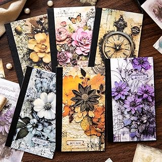 Vintage Scrapbook Paper with Flowers and Life Designs