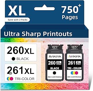 Ink Cartridge Replacement for Canon 260 and 261 Series