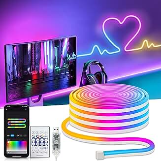 16.4Ft RGB LED Neon Rope Lights with App Control