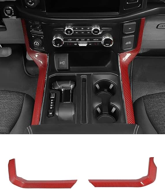 Red Carbon Fiber Interior Side Trim for F150 (2021+)