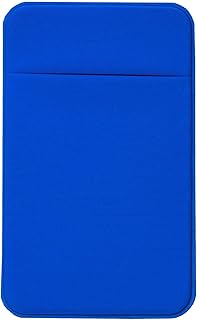 Blue Elastic Leather Phone Card Holder