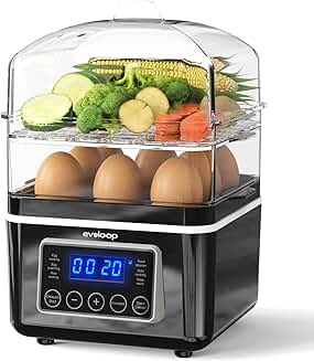 Two-Tier Electric Food Steamer with Digital Controls