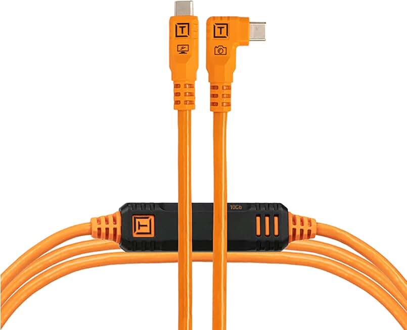 High-Visibility Orange 15' USB-C 10Gbps Gen 2 Cable