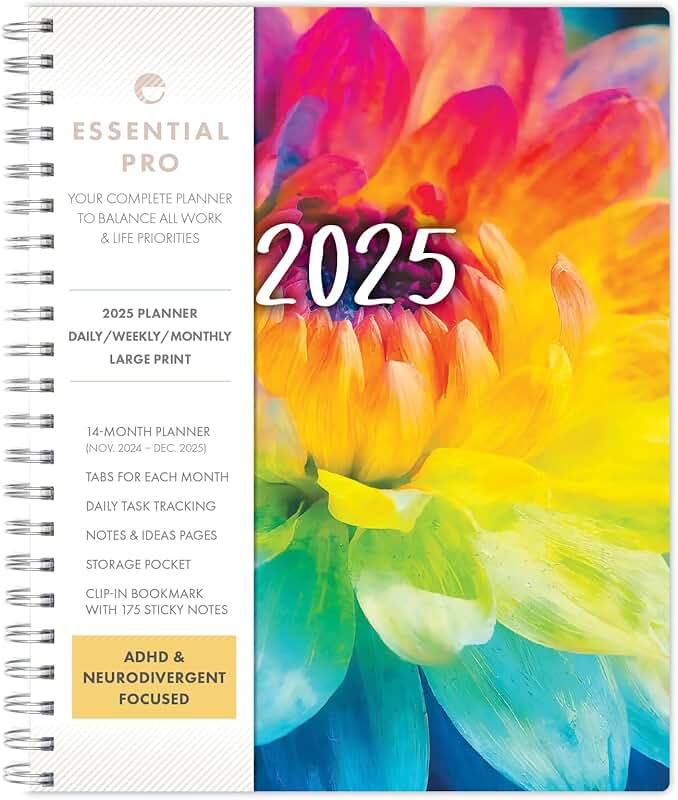 Daily, Weekly & Monthly Planner with Tabs and Notes