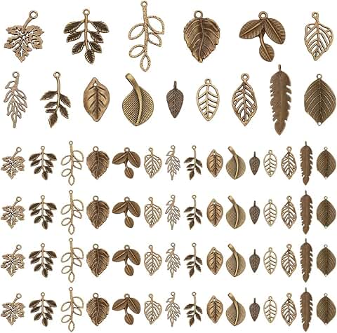 150 Tree Leaf Charms for Jewelry Making