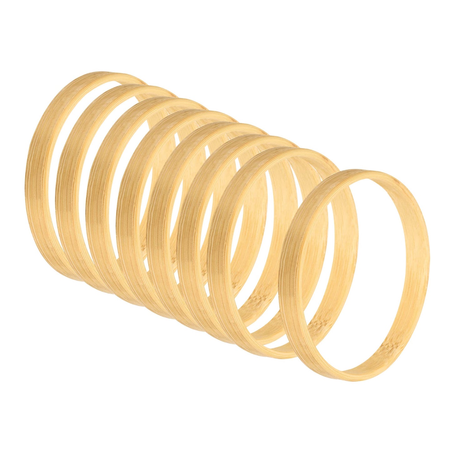 Eco-Friendly 3.1" Bamboo Floral Hoop Set - 8 Pack
