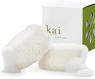 Set of two gentle exfoliating bath sponges with gardenia scent