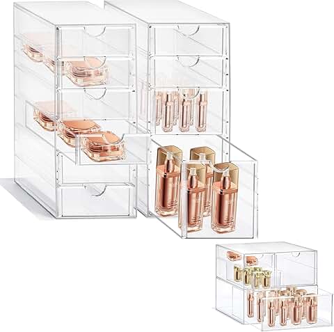 10 and 4 Drawer Acrylic Storage Units