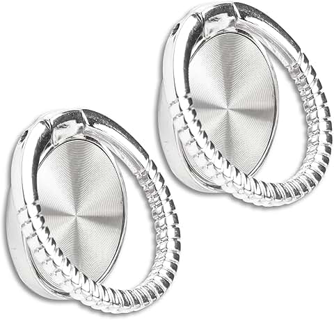 Two Pack Cell Phone Ring Holders with 360° Rotation