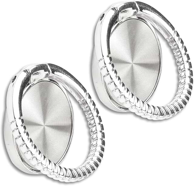 Two Pack Cell Phone Ring Holders with 360° Rotation