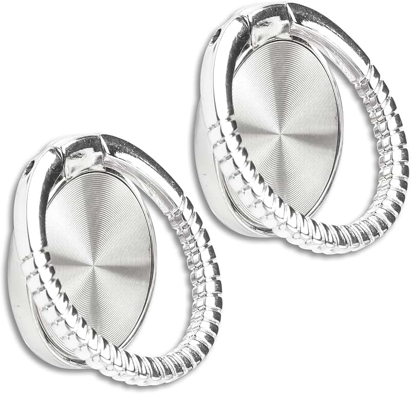Two Pack Cell Phone Ring Holders with 360° Rotation