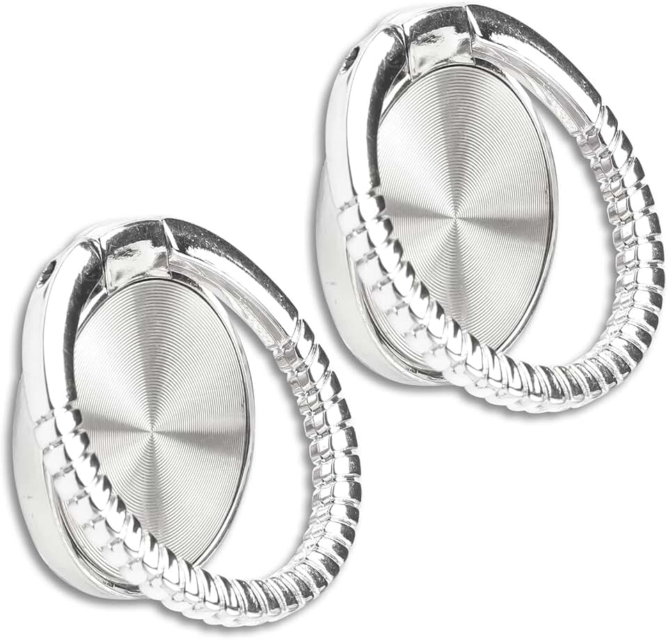 Two Pack Cell Phone Ring Holders with 360° Rotation