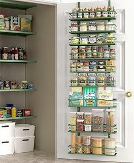 Sage Green 9-Tier Over-the-Door Pantry Organizer