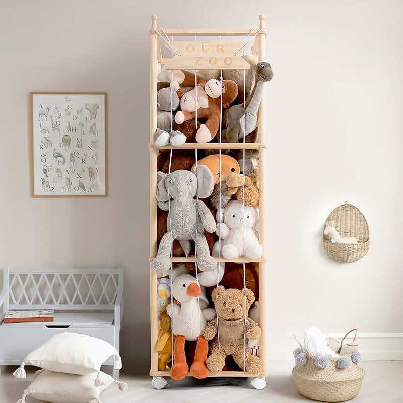 Large Wooden Stuffed Animal Storage Cage
