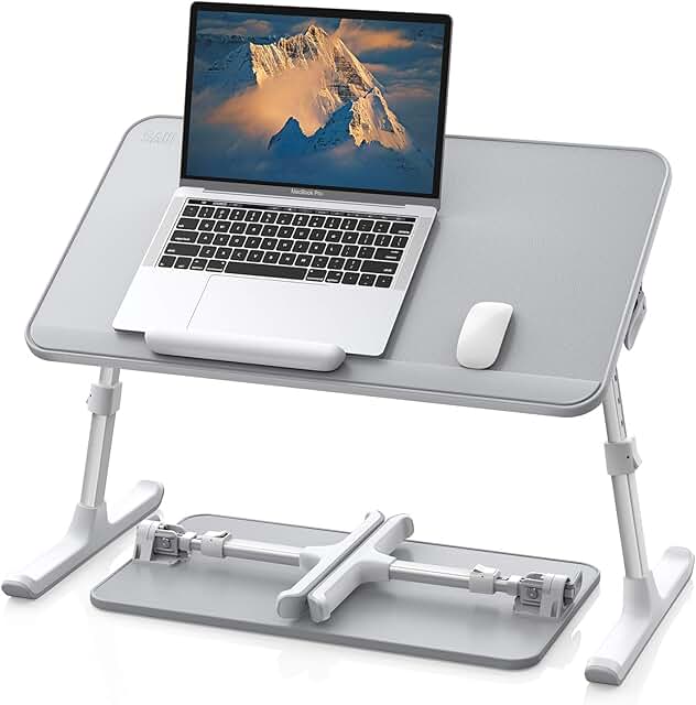 Leather lap desk for laptop, writing, and reading
