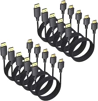 6ft DisplayPort to HDMI Cable Pack for 4K and 1080P