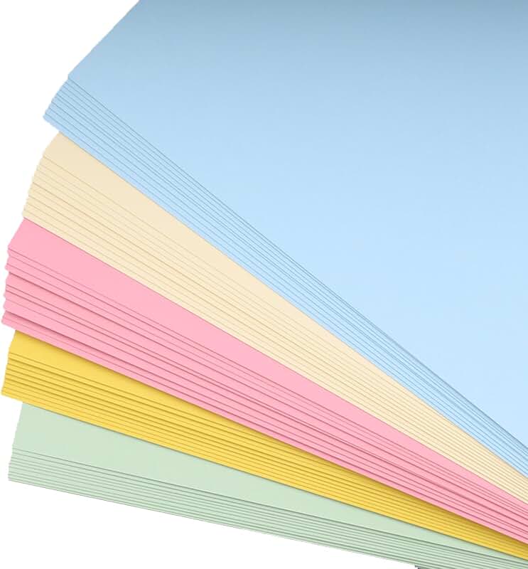 50 Sheets Pastel Colored Cardstock, 8.5" x 11"
