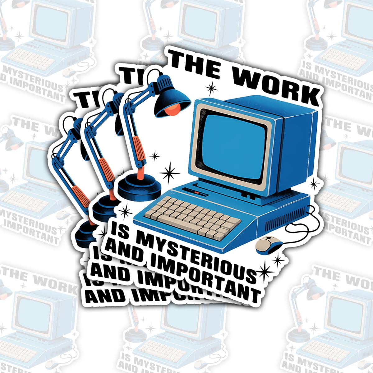 Funny Mysterious Work Office Sticker Set