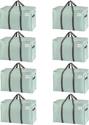 8 Heavy Duty Moving Bags with Zippers