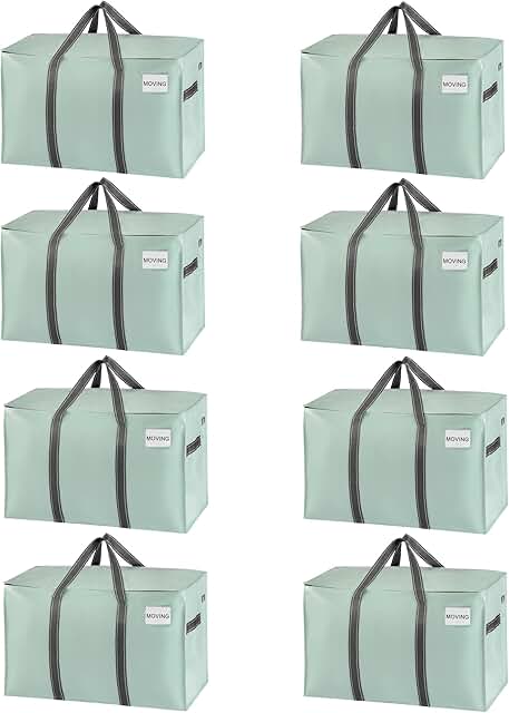 8 Heavy Duty Moving Bags with Zippers