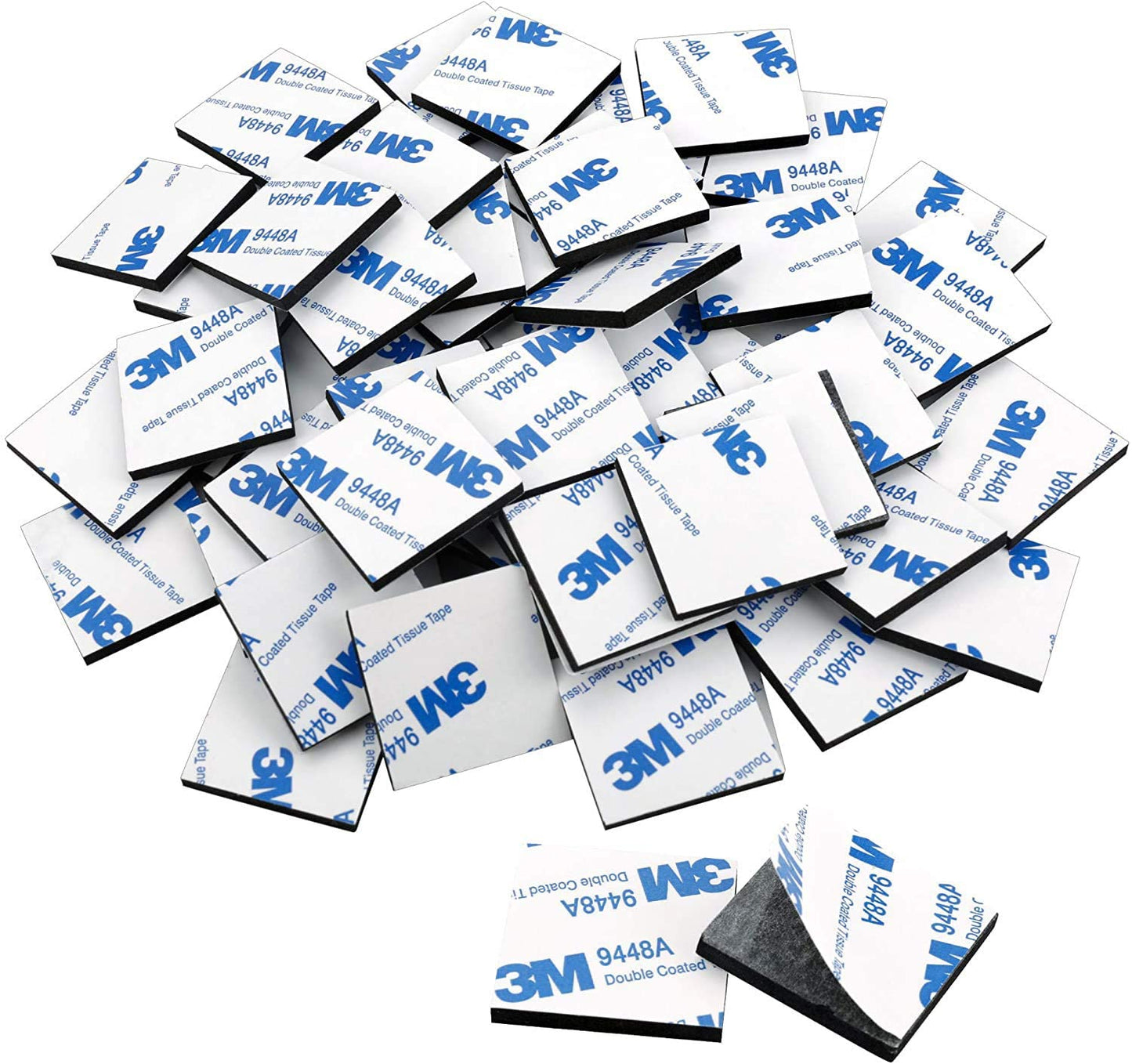 110 Pack Double Sided Foam Tape 40mm x 40mm Black