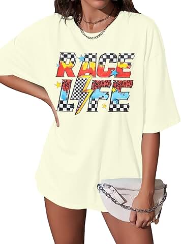 Women’s Racing Checkered Flag Short Sleeve Shirt