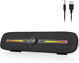 Bluetooth Computer Speakers with LED Light and Volume Control