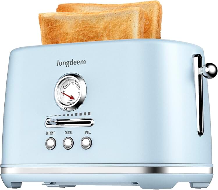 Two-Slice Toaster with Wide Slots and Auto Off