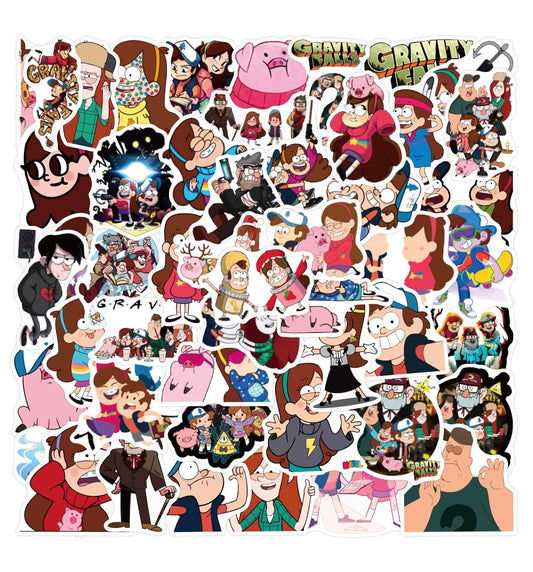 50 Waterproof Gravity Falls Stickers for Kids
