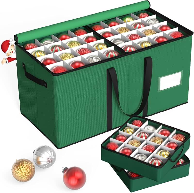 Christmas Ornament Storage Box with 8 Trays