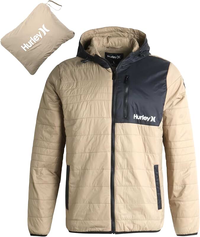Men's Lightweight Packable Insulated Winter Puffer Jacket