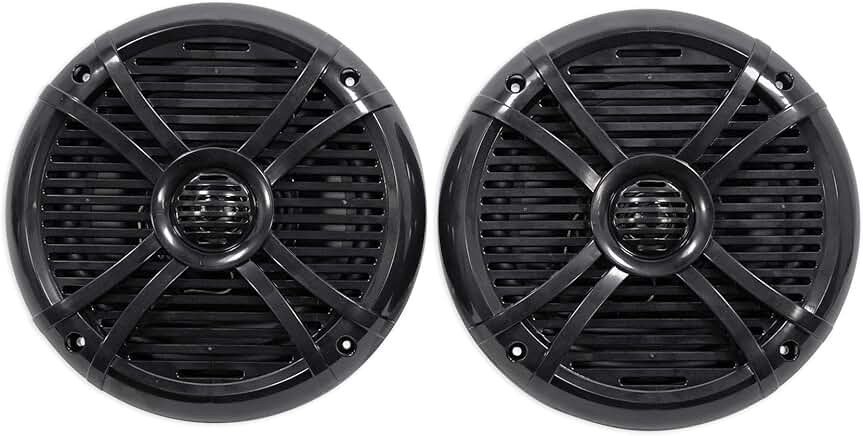 Pair of 8-inch 1000W Waterproof Marine Boat Speakers