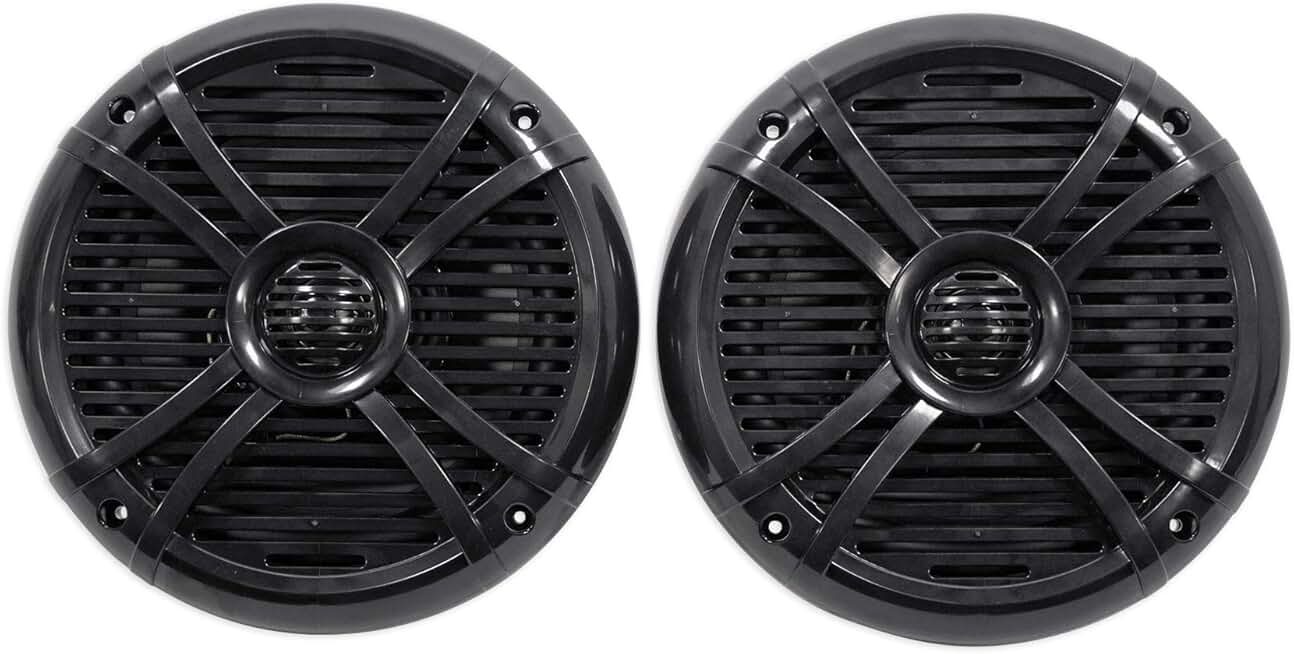 Pair of 8-inch 1000W Waterproof Marine Boat Speakers