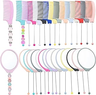 15 Pack Oval Beadable Mirrors and Combs for Crafts