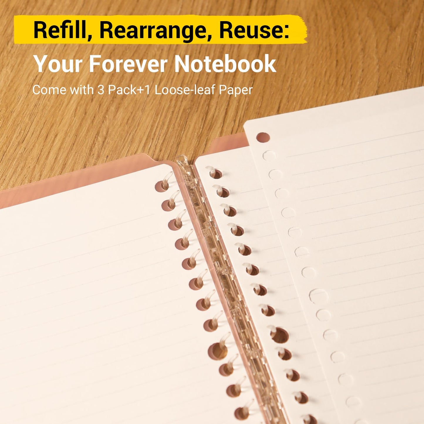 Smart Ring Binders 3 Pack with Notebook and Paper