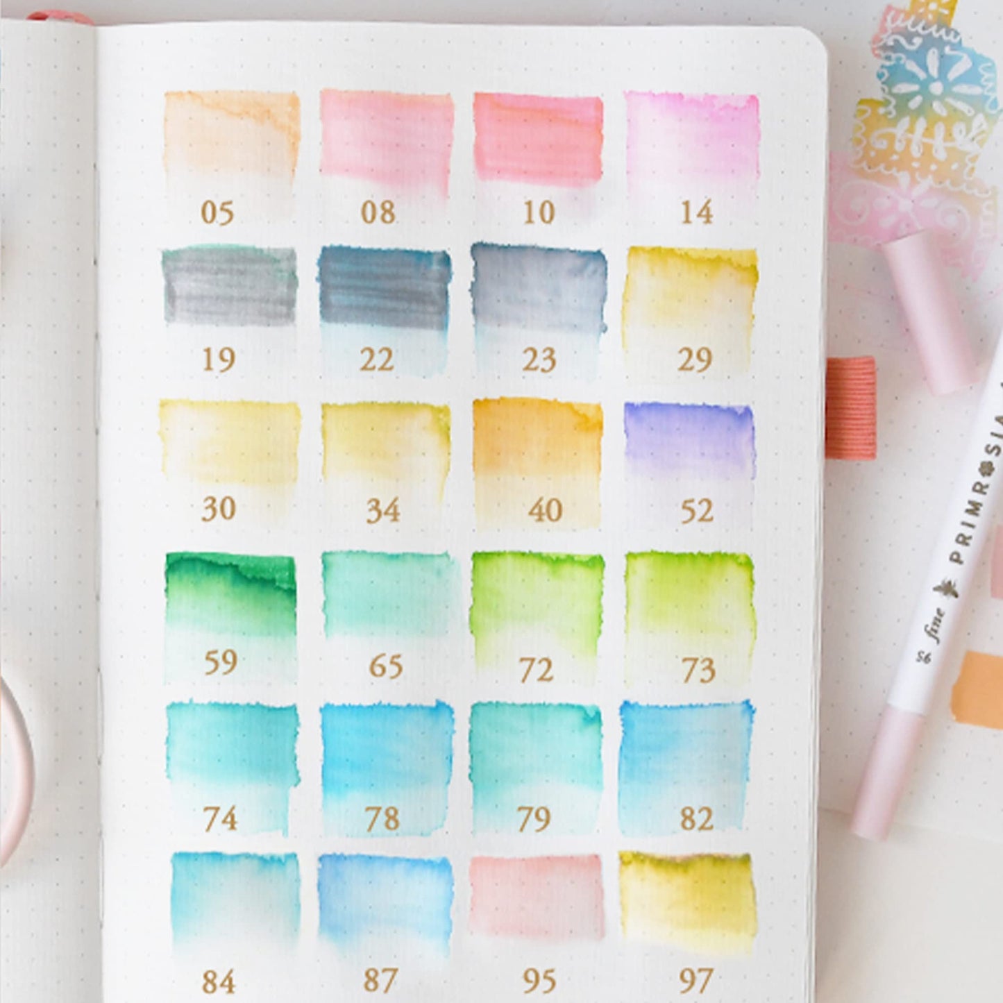 24 Pastel Dual Tip Markers Set