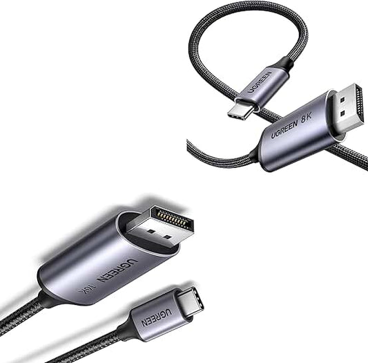 USB C to DisplayPort 2.1 Cable for 16K and 8K Video