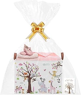 Pink Elephant Baby Gift Basket for Baby Shower