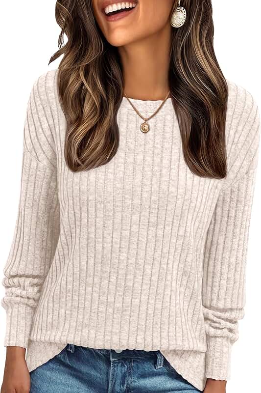 Women's Long Sleeve Drop Shoulder Shirt for Fall