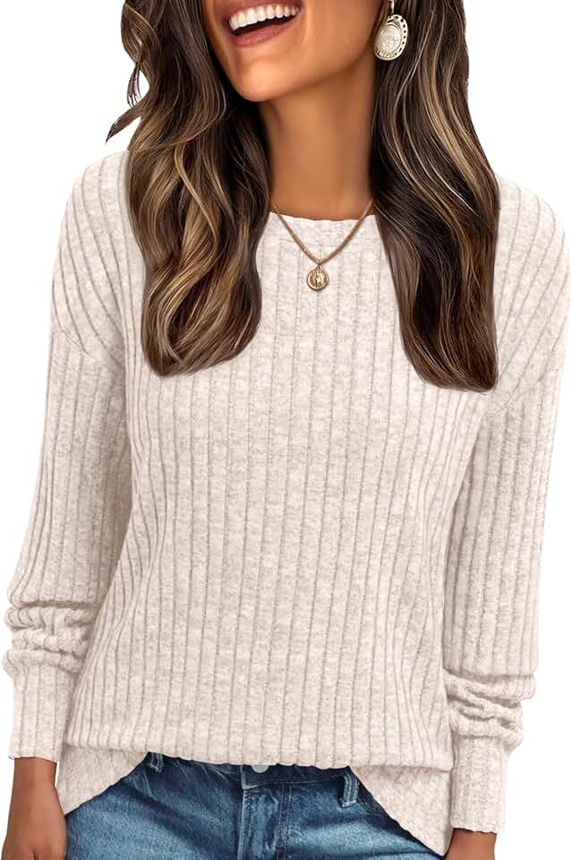 Women's Long Sleeve Drop Shoulder Shirt for Fall