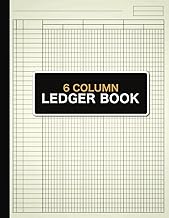 6-Column Ledger Book for Financial Record-Keeping