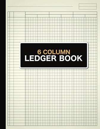 6-Column Ledger Book for Financial Record-Keeping