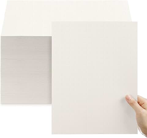 200 Sheets Cream Linen Cardstock, 8.5 x 11, 92lb