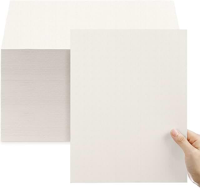 200 Sheets Cream Linen Cardstock, 8.5 x 11, 92lb