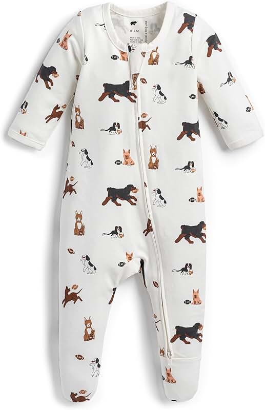 Unisex Baby Organic Zipper One-piece