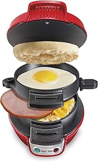 Breakfast Sandwich Maker with Egg Cooker Ring